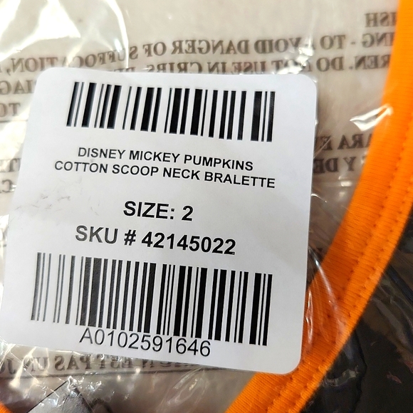 ❤️NWT VINTAGE TORRID DISNEY BRALETTE - MICKEY MOUSE PUMPKIN HALLOWEEN SCOOP PLUS - Picture 5 of 14